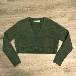 Zara green cardigan size small